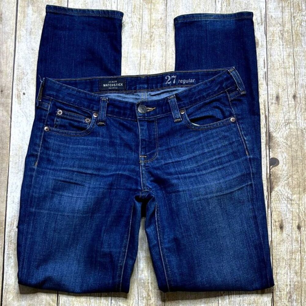 J.CREW MATCHSTICK STRAIGHT LEG LOW RISE CASUAL DENIM EVERYDAY WEAR PREPPY JEANS